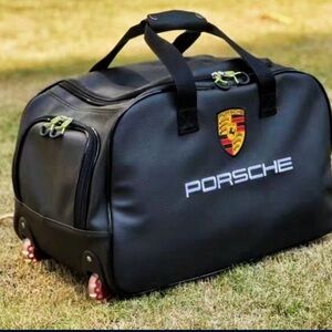 Porsche Design Black Roll Travel Bag with Logo